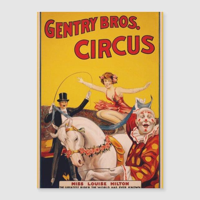 Vintage Colourful Circus Performer Poster (Front)
