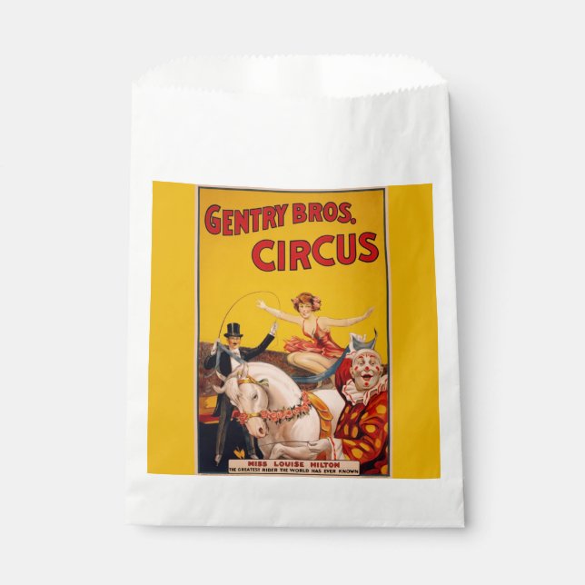 Vintage Colourful Circus Performer Poster Favour Bag (Front)