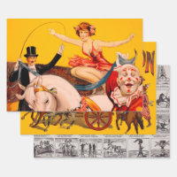Vintage Colourful Circus Performer Poster