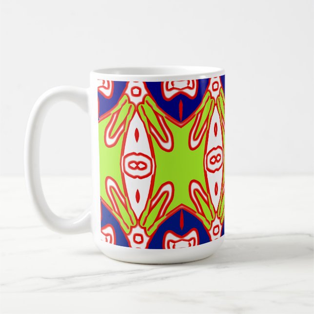 Vintage colourful classic trendy pattern design  coffee mug (Left)