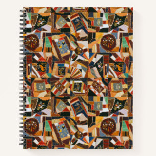 Vintage Colourful Crazy Quilt Notebook
