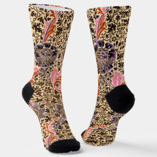 Vintage Colourful Decorative Floral Pattern Socks