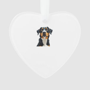 Vintage Colourful Dog Portrait Illustration Retro Ornament