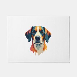 Vintage Colourful Dog Portrait Pop Art Style Pet I Doormat