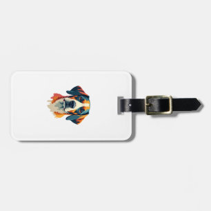 Vintage Colourful Dog Portrait Pop Art Style Pet I Luggage Tag