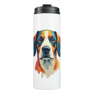 Vintage Colourful Dog Portrait Pop Art Style Pet I Thermal Tumbler