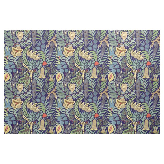 Vintage Colourful Floral Pattern Fabric (Fat Quarter)