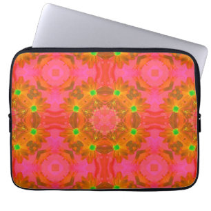 Vintage Colourful Floral Retro Seamless Abstract Laptop Sleeve