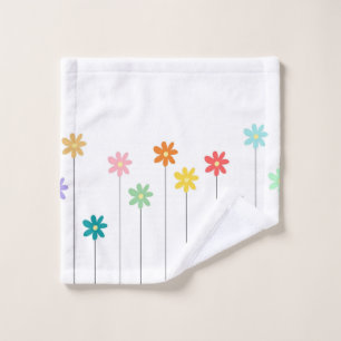 Vintage Colourful Flower Bath Towel Set