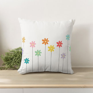 Vintage Colourful Flower Cushion