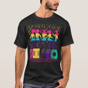 Vintage Colourful Funky 70's Disco Dancing  T-Shirt