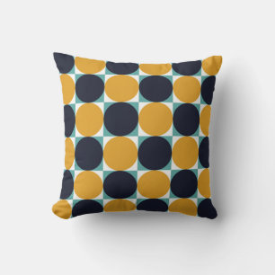 Vintage colourful geometry: circle pattern. cushion