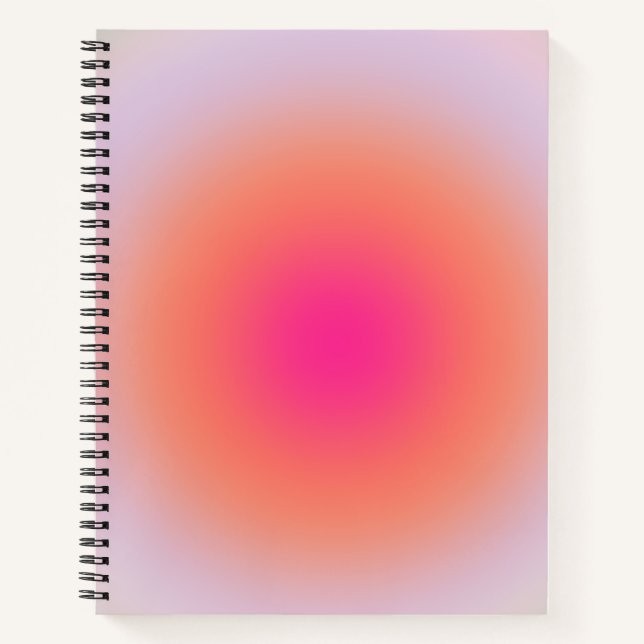 Vintage Colourful Gradient Notebook (Front)