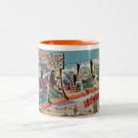 Vintage Colourful Greetings From Las Vegas Nevada Two-Tone Coffee Mug<br><div class="desc">A colourful,  vintage "Greetings From Las Vegas,  Nevada" postcard design.</div>