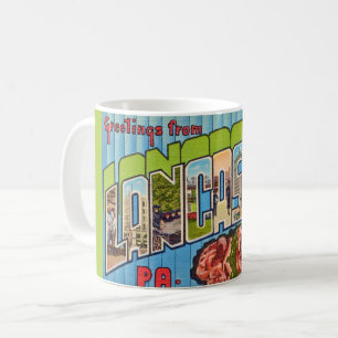 Vintage Colourful Lancaster PA Mug