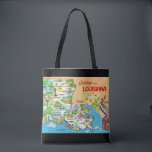 Vintage Colourful Louisiana Shoulder Bag<br><div class="desc">A colourful vintage postcard from Louisiana repurposed on a versatile shoulder bag.  The back is solid black and can be customised with any personal message!</div>