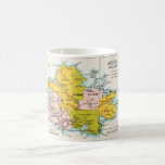 Vintage Colourful Map of Antigua Mug<br><div class="desc">A  colourful vintage postcard map of the island of Antigua repurposed on a mug.</div>