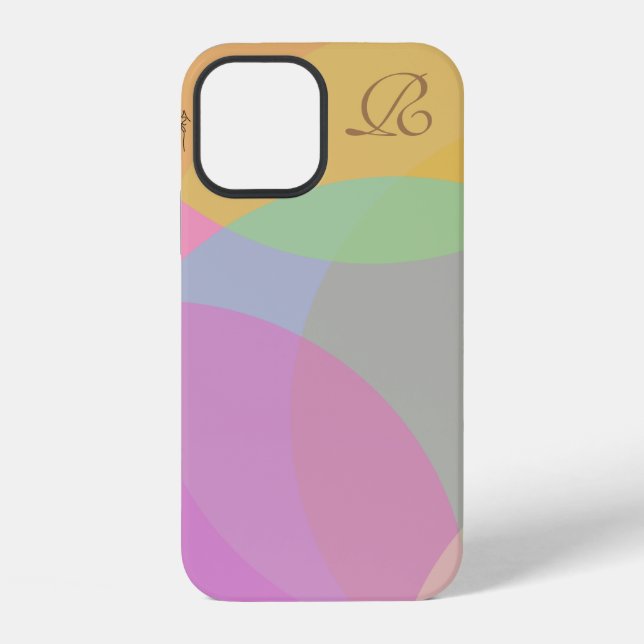 Vintage Colourful  Monogram Case-Mate iPhone Case (Back)