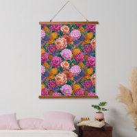 Vintage Colourful Peony Pattern