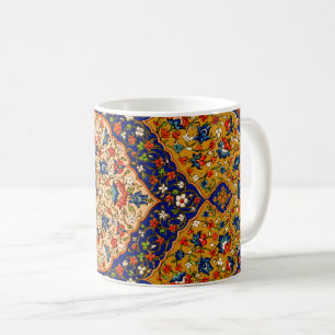 Vintage Colourful Persian Floral Art Coffee Mug