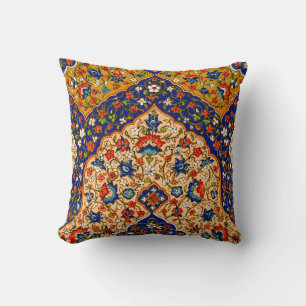 Vintage Colourful Persian Floral Art Cushion