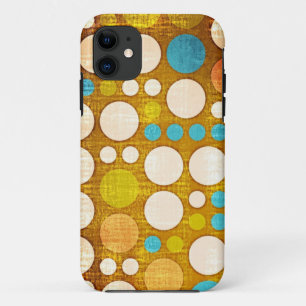 Vintage Colourful Polka Dots Pattern Abstract iPhone 11 Case