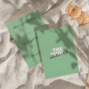 Vintage colourful Retro Bold Modern Wedding Enclosure Card