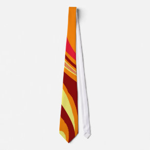 Vintage Colourful Retro Painting Abstract Art 2 Tie