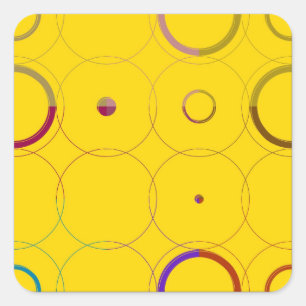 Vintage Colourful Retro Pop Art Stickers