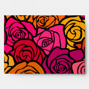 Vintage colourful roses Envelope