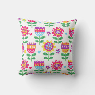 vintage colourful seamless pattern with cheerful f cushion