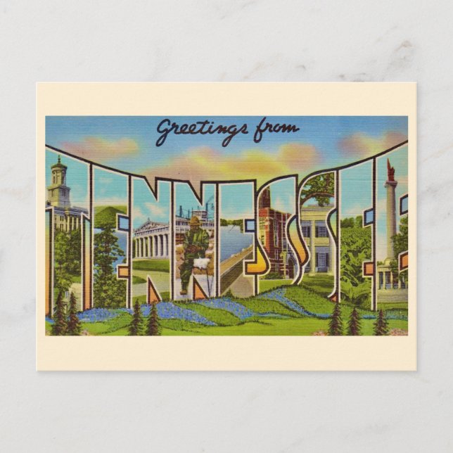 Vintage Colourful  Tennessee Postcard (Front)