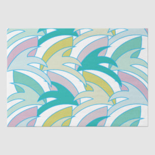 Vintage Colourful Tropical Leaves Vintage Tissue Paper