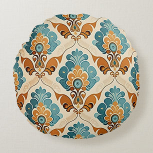 Vintage colours round pillow