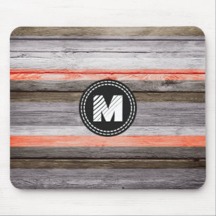 Vintage Colours Stripes Wood Look #5 Mouse Pad