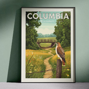 Vintage Columbia Missouri Poster