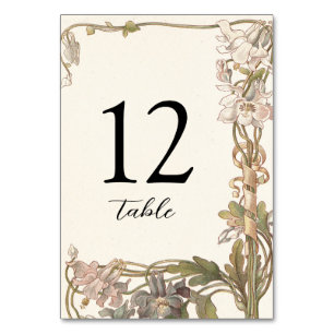 Vintage Columbine Table Number