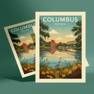 Vintage Columbus Georgia Postcard