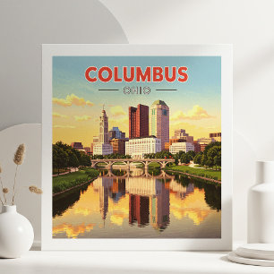 Vintage Columbus Ohio Ceramic Tile