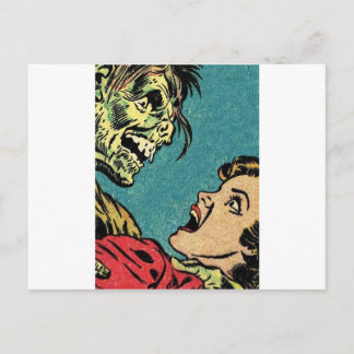 vintage comic book villan postcard