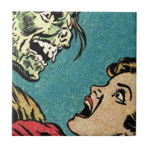 vintage comic book villan tile