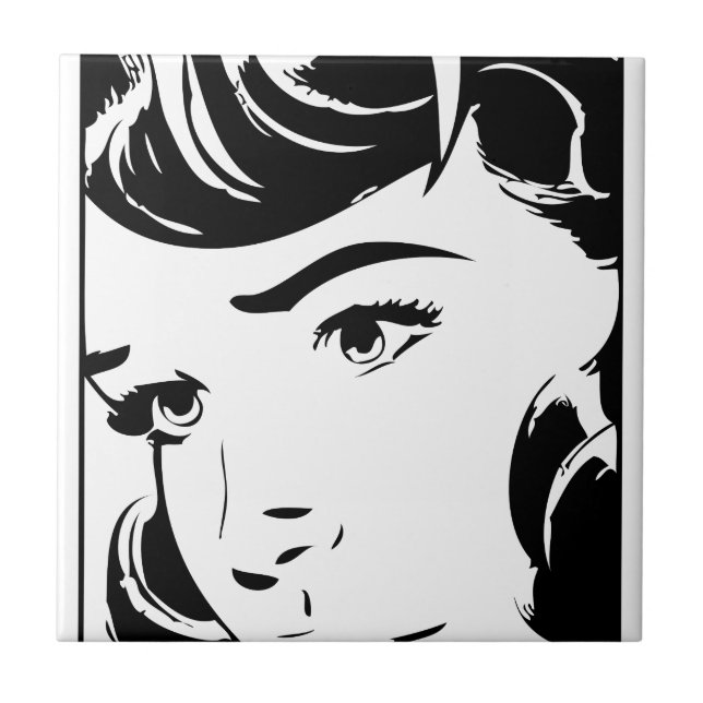 Vintage Comic Ceramic Tile (Front)