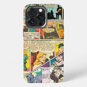 Vintage Comic Layout Boxing Journalist Romance iPhone 13 Pro Case