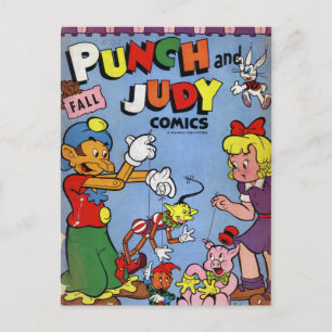 Vintage comic strips - postcard