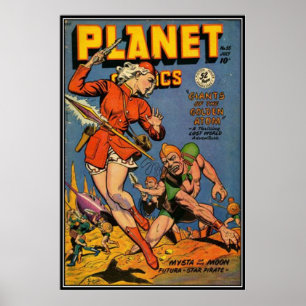 Vintage comic strips - poster