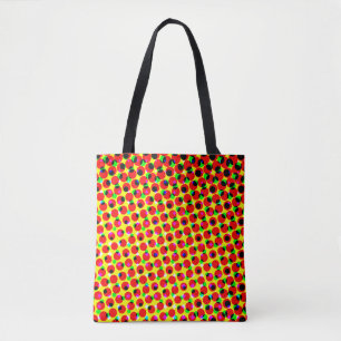 vintage comics colorful halftone backgroundabstrac tote bag