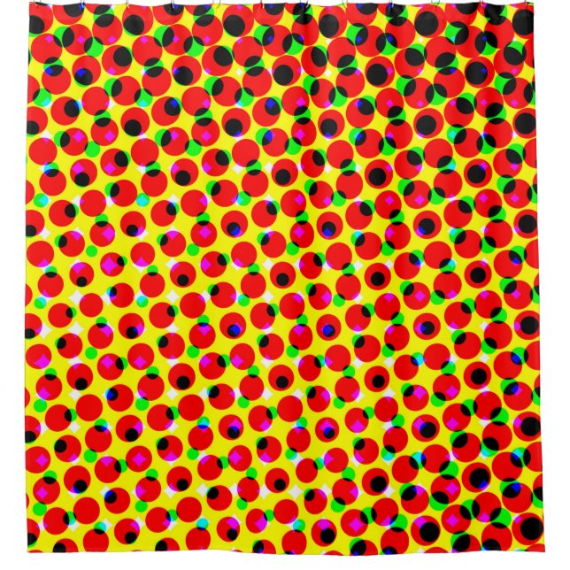 vintage comics colourful halftone backgroundabstra shower curtain (Front)