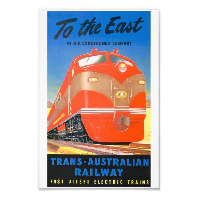Vintage Commonwealth Railways poster (Front)
