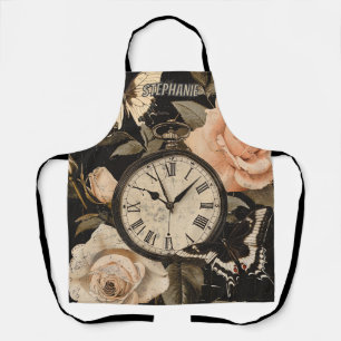 Vintage Compass & Butterfly - Rustic Paper (5) Apron