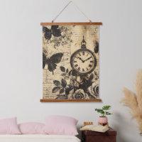 Vintage Compass & Butterfly - Rustic Paper